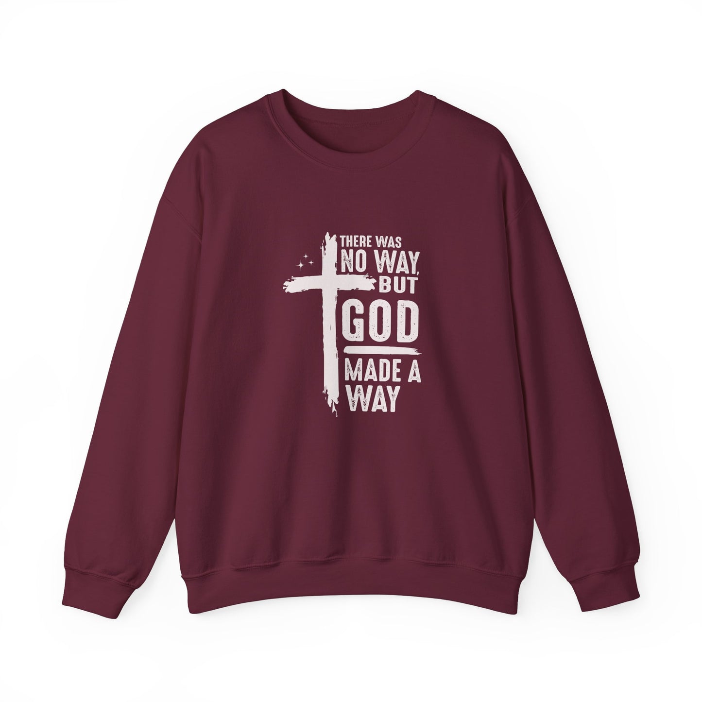 Inspirational Christian Crewneck Sweatshirt - 'God Made a Way'