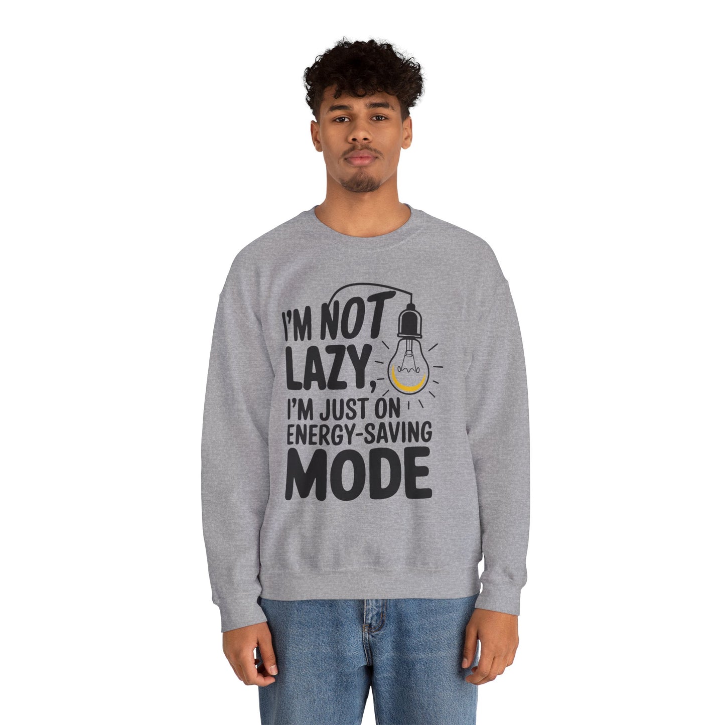 Funny Energy-Saving Mode Sweatshirt | Unisex Heavy Blend Crewneck