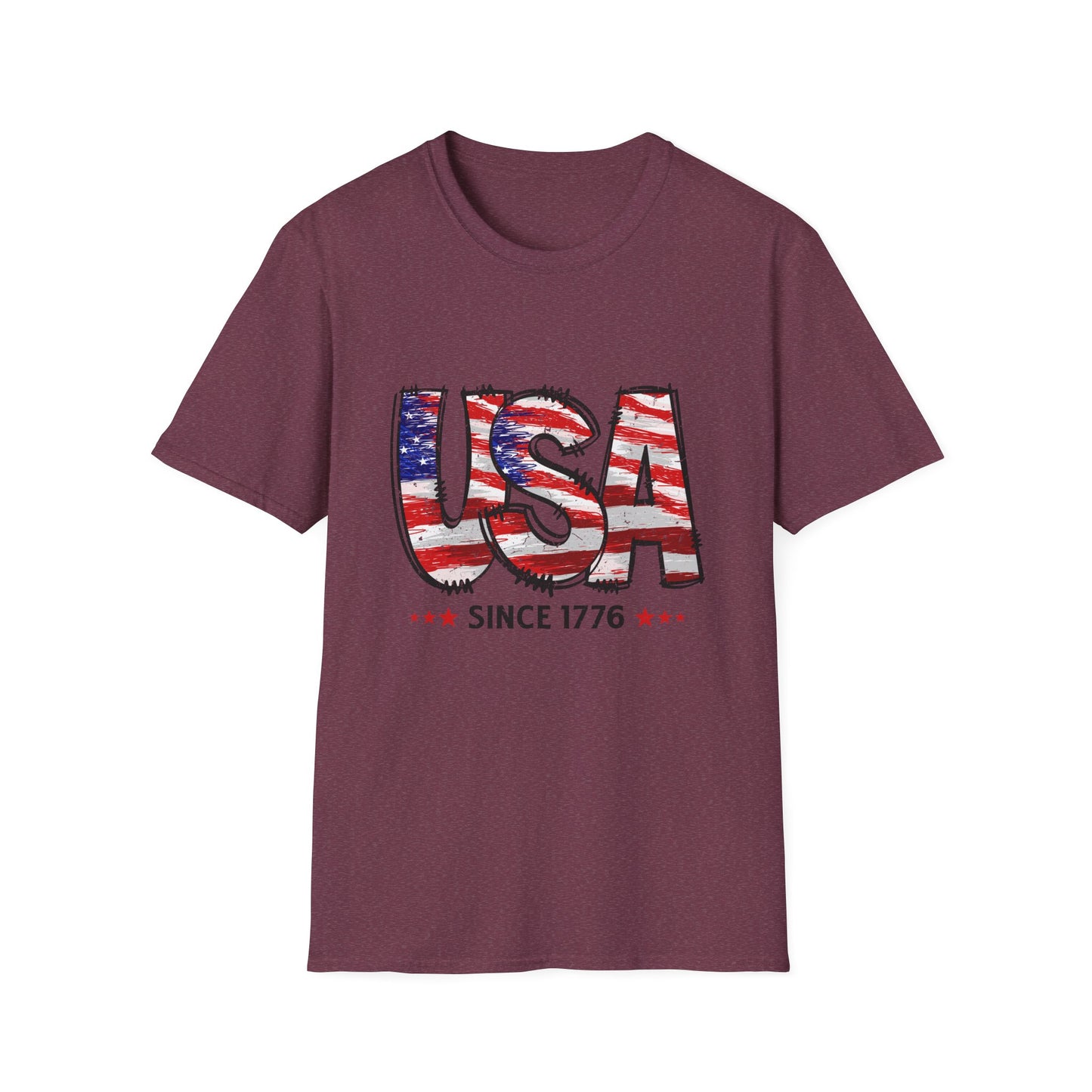 USA Flag Graphic T-Shirt, Vintage USA Tee, Independence Day Shirt, Patriotic Apparel
