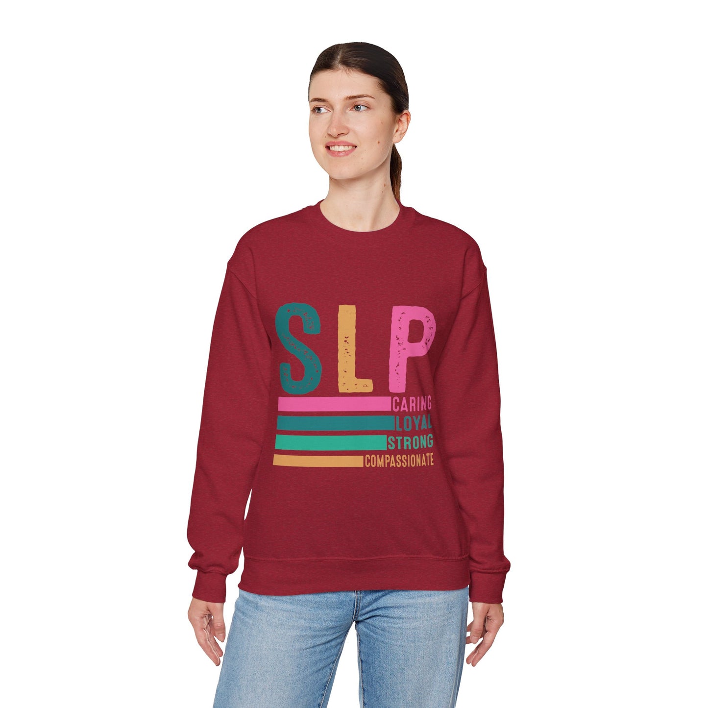 SLP Caring Loyal Strong Unisex Crewneck Sweatshirt