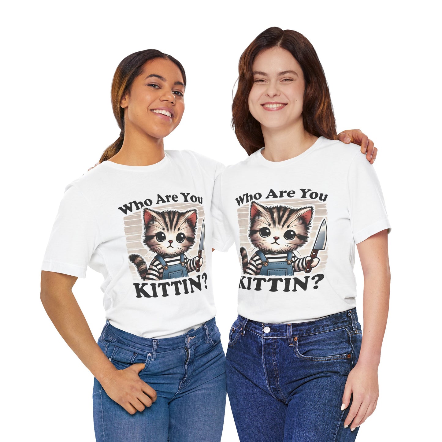 Funny Cat Tee - "Who Are You Kittin?" Unisex Jersey Short Sleeve T-Shirt