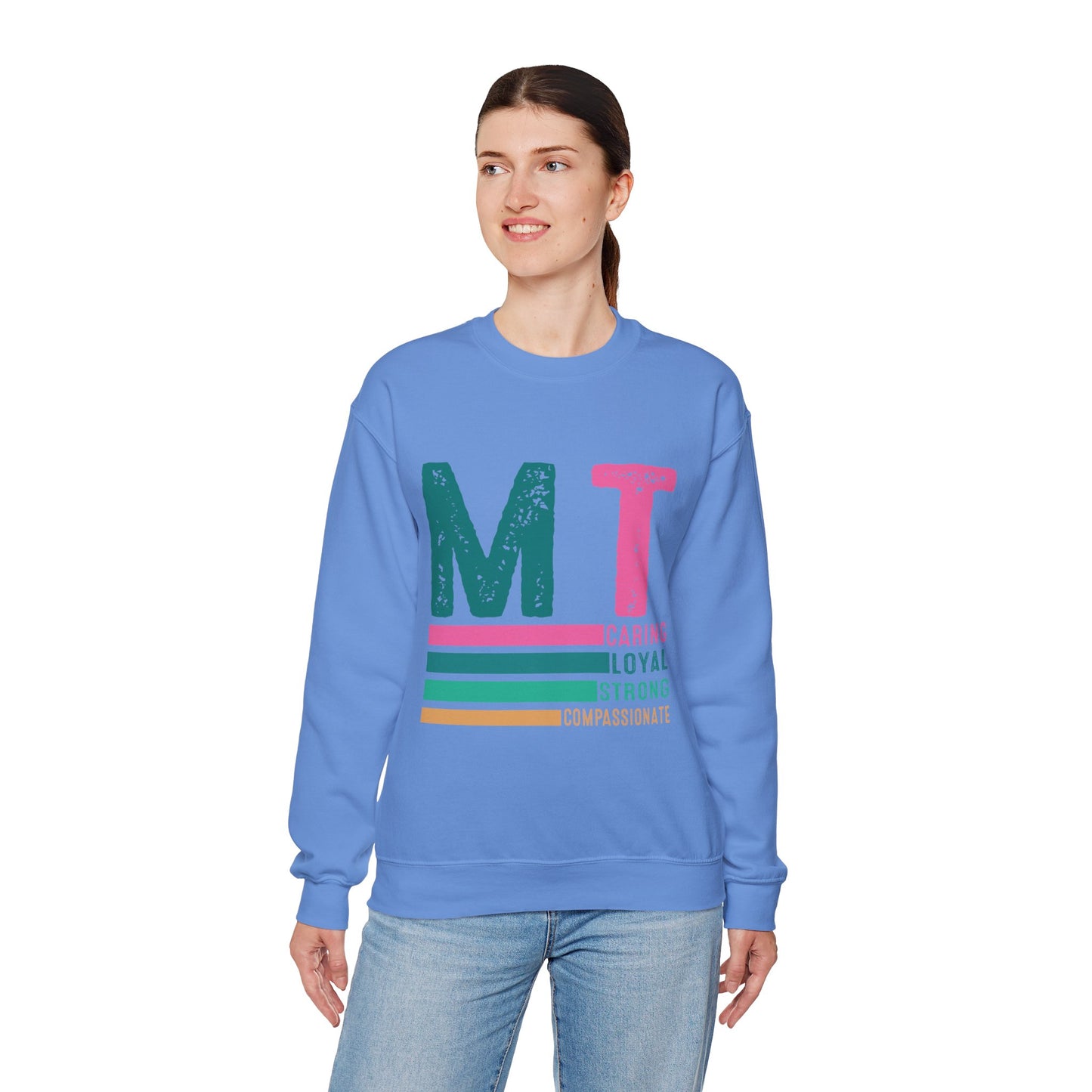 Caring Loyal Strong Unisex Sweatshirt - Compassionate Message Apparel