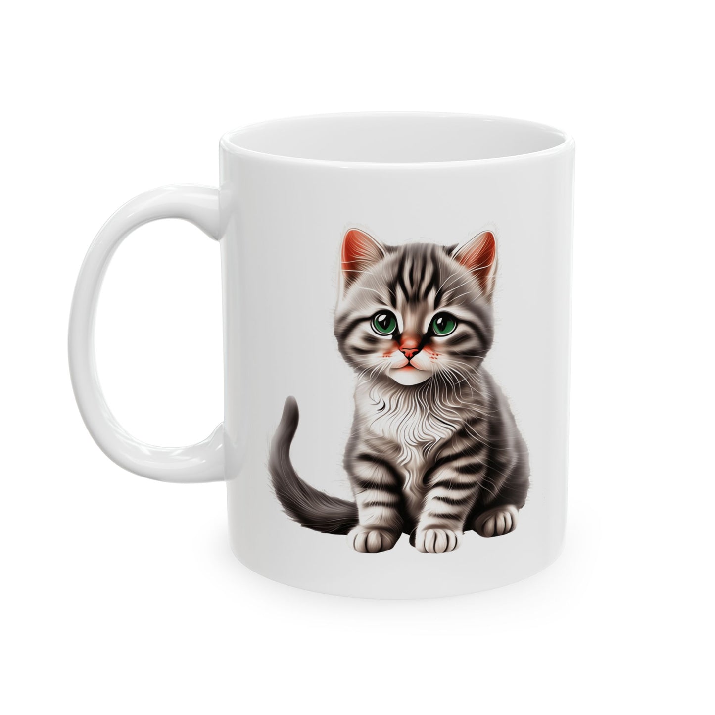 Cute Kitten Ceramic Mug — Coffee Cup (11oz & 15oz)
