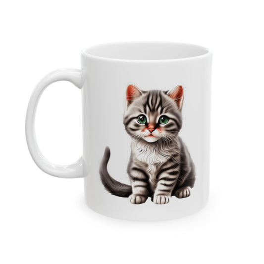 Cute Kitten Ceramic Mug — Coffee Cup (11oz & 15oz)