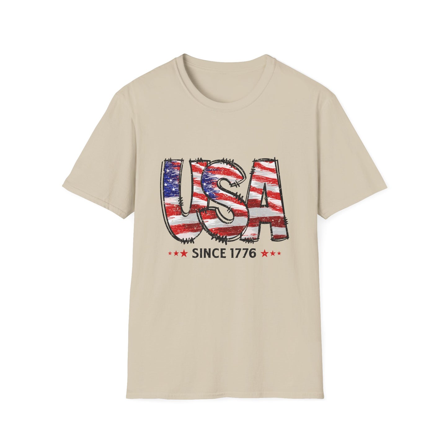 USA Flag Graphic T-Shirt, Vintage USA Tee, Independence Day Shirt, Patriotic Apparel