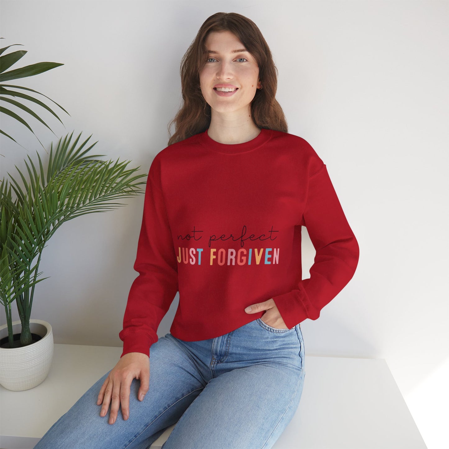 Unisex Forgiven Sweatshirt - Not Perfect, Just Forgiven - Cozy Casual Wear