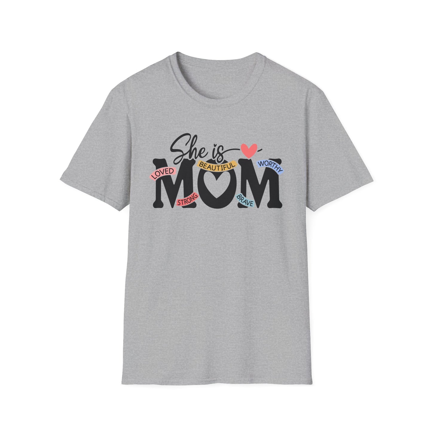 Mom Heart Tee — "She is MOM" Inspirational Mother's Day T-Shirt
