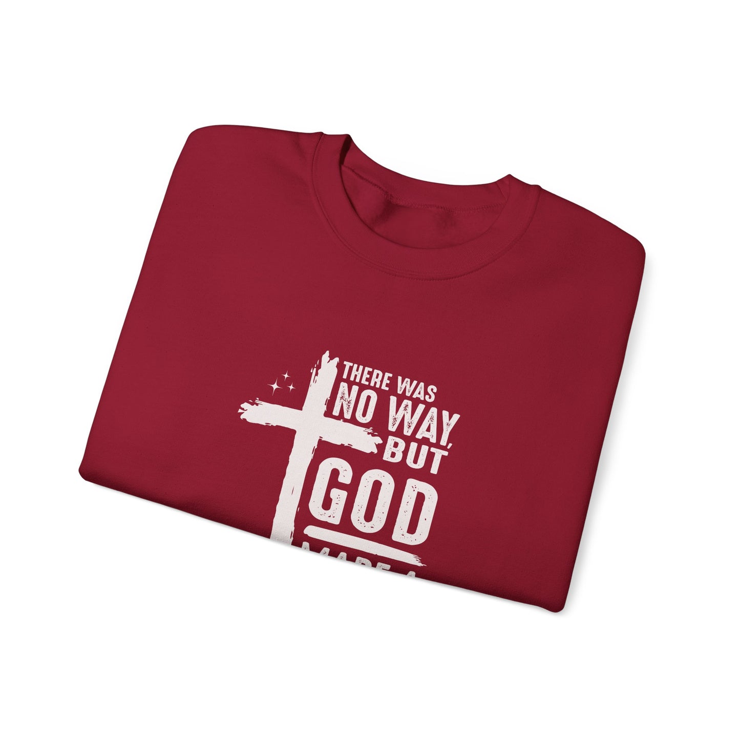 Inspirational Christian Crewneck Sweatshirt - 'God Made a Way'