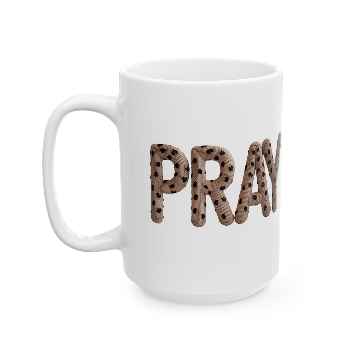 Playful Leopard Print "Stay Pr" Ceramic Mug — 11oz & 15oz