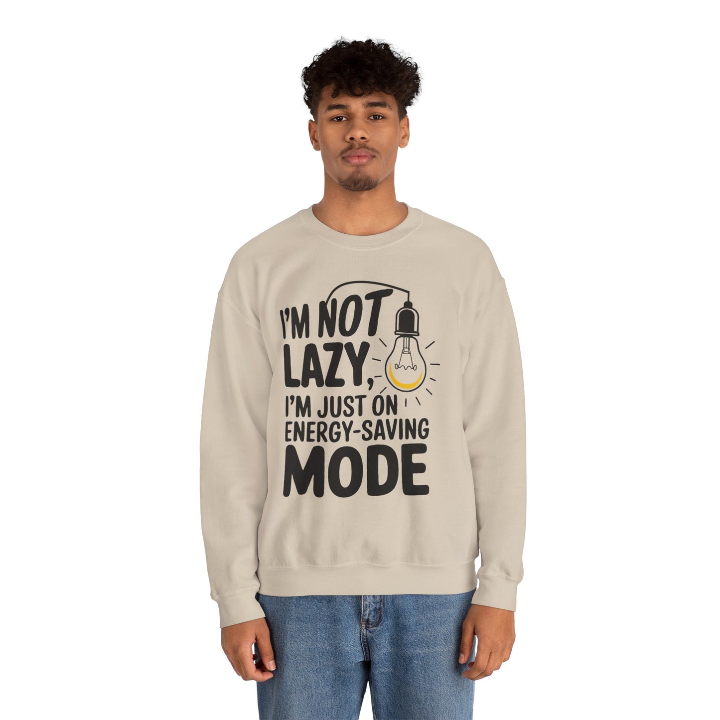 Funny Energy-Saving Mode Sweatshirt | Unisex Heavy Blend Crewneck