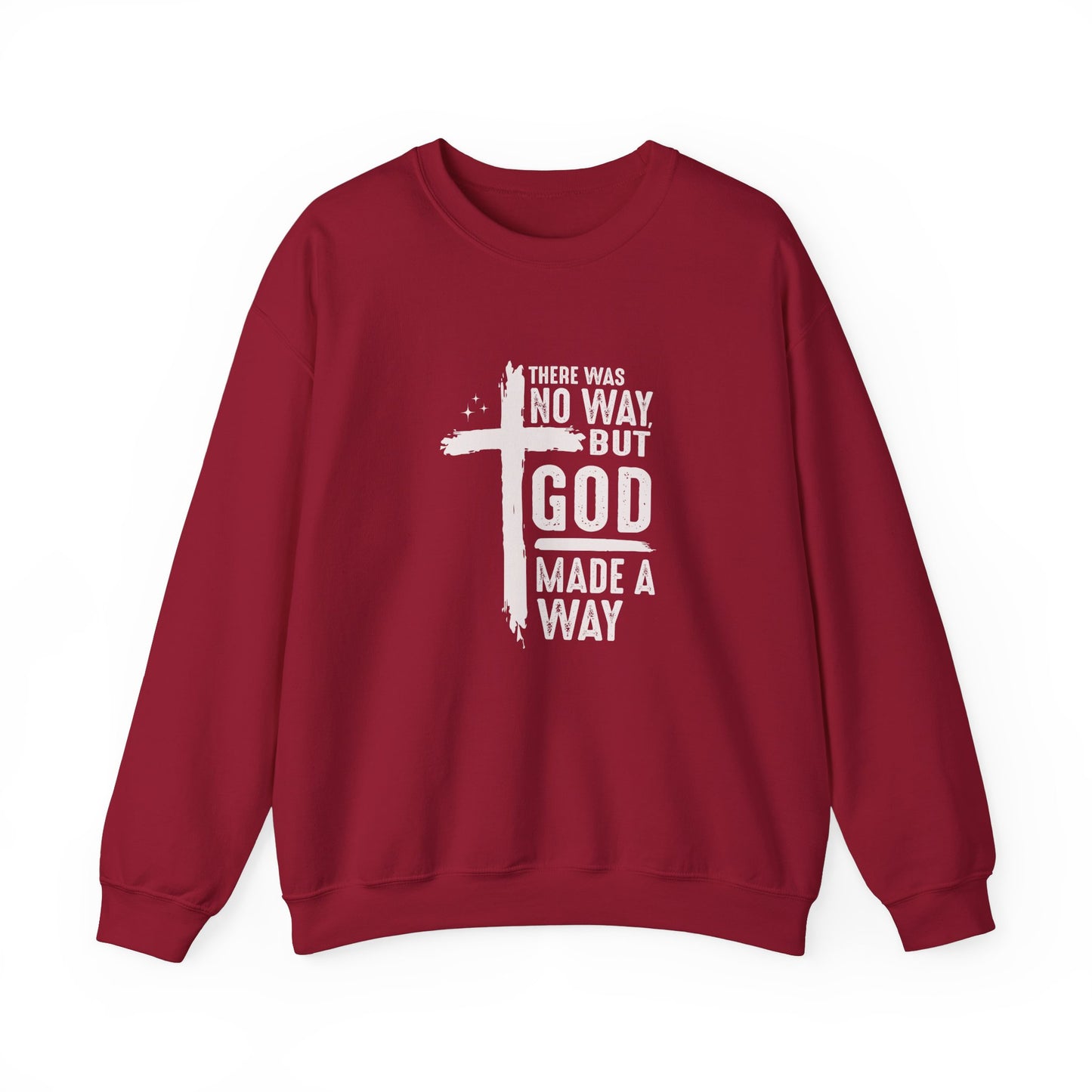 Inspirational Christian Crewneck Sweatshirt - 'God Made a Way'