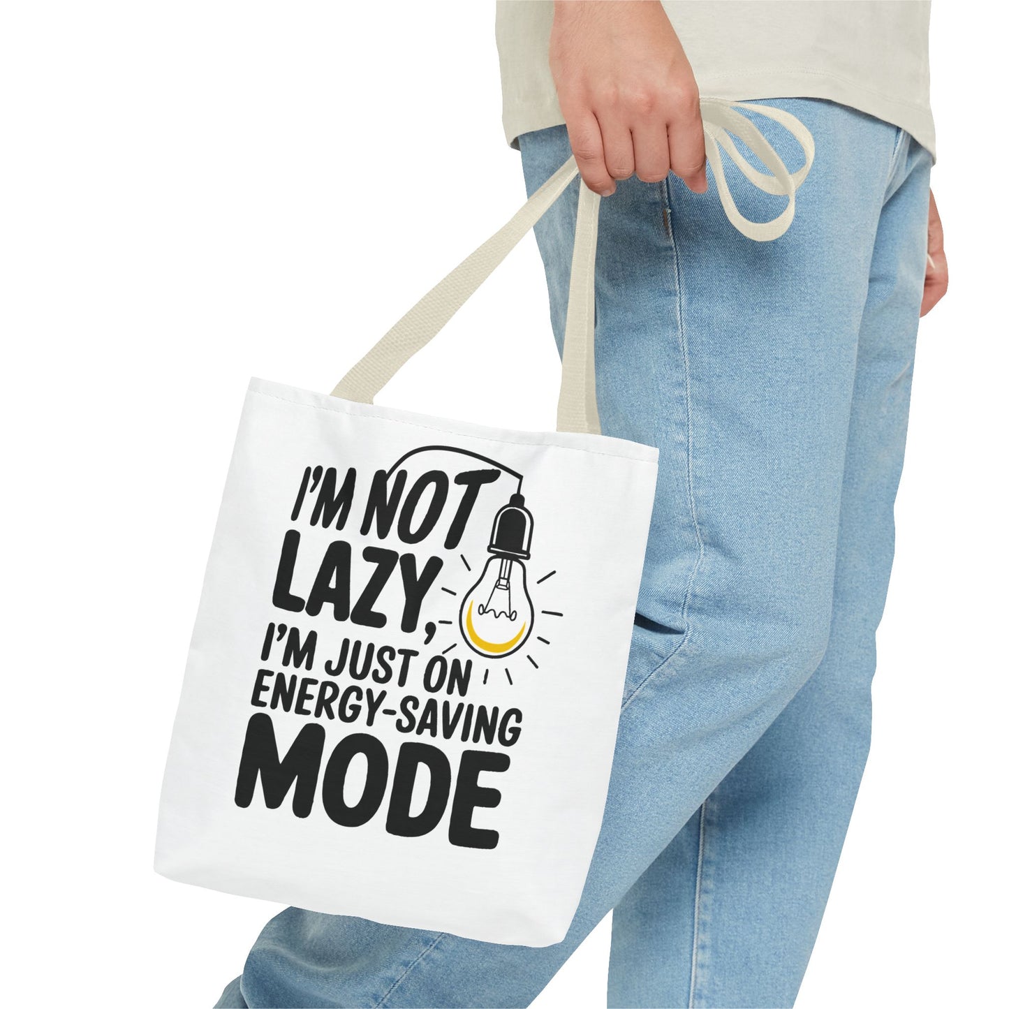 Funny Energy-Saving Mode Tote Bag - Ideal Gift for Relaxed Individuals