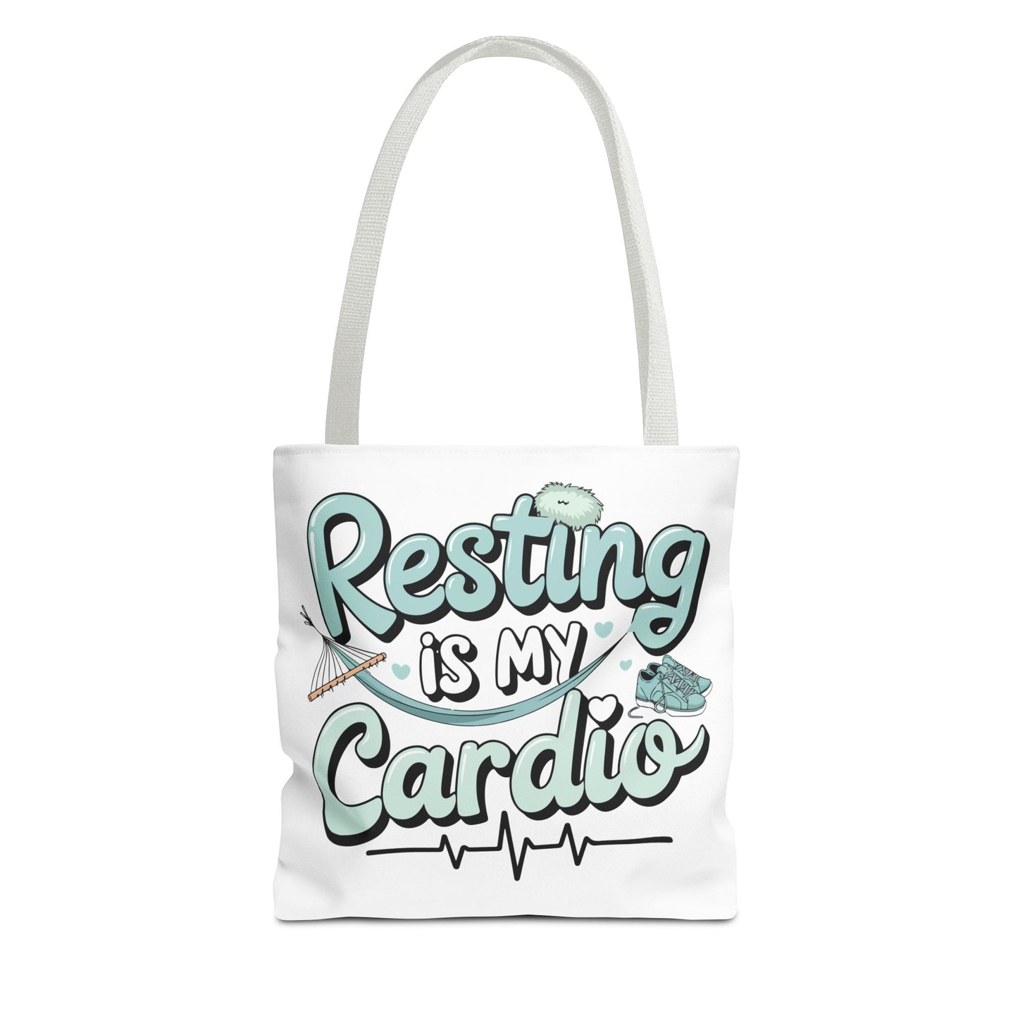 Resting is My Cardio Tote Bag - Fun Workout Motivational Bag for Gym Lovers