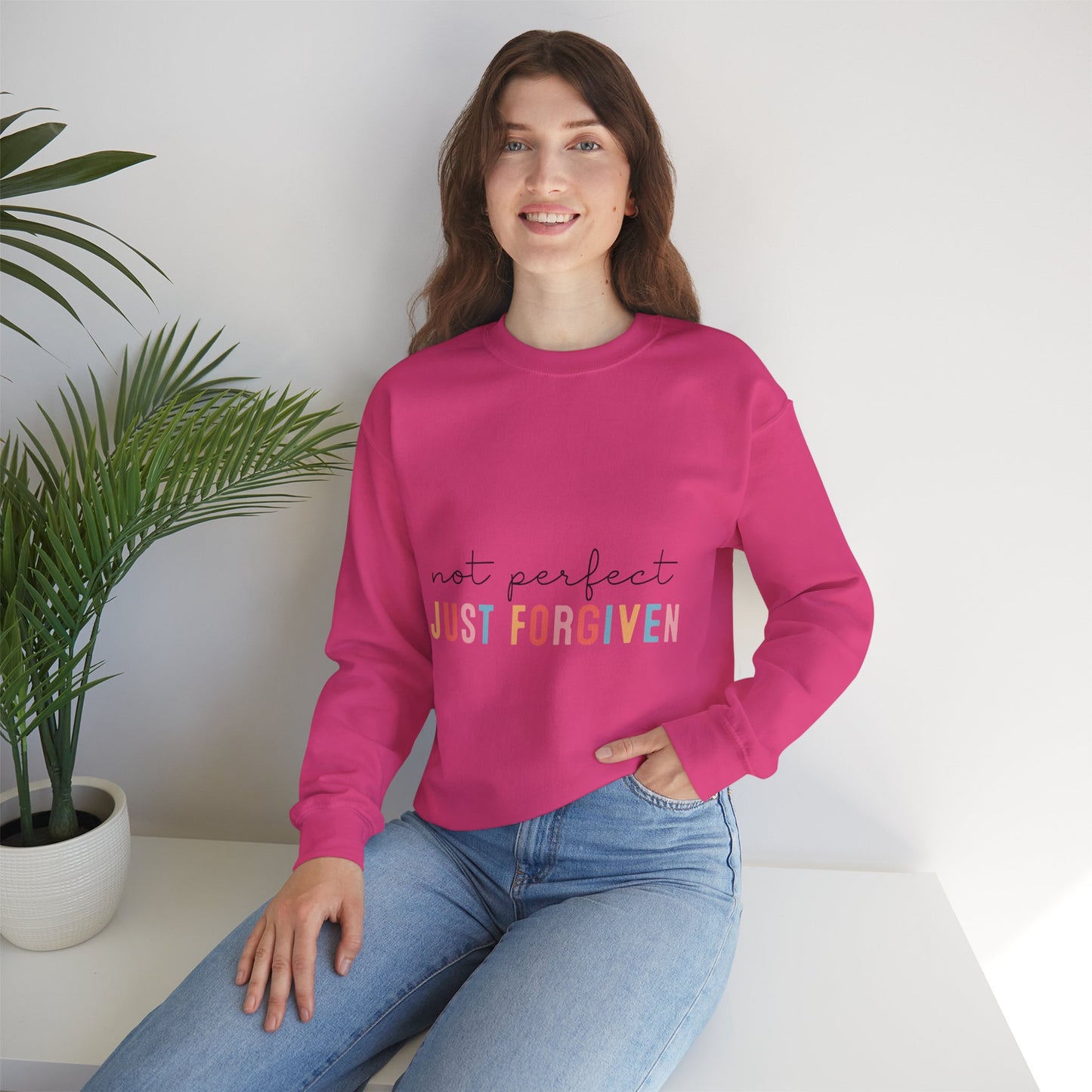 Unisex Forgiven Sweatshirt - Not Perfect, Just Forgiven - Cozy Casual Wear