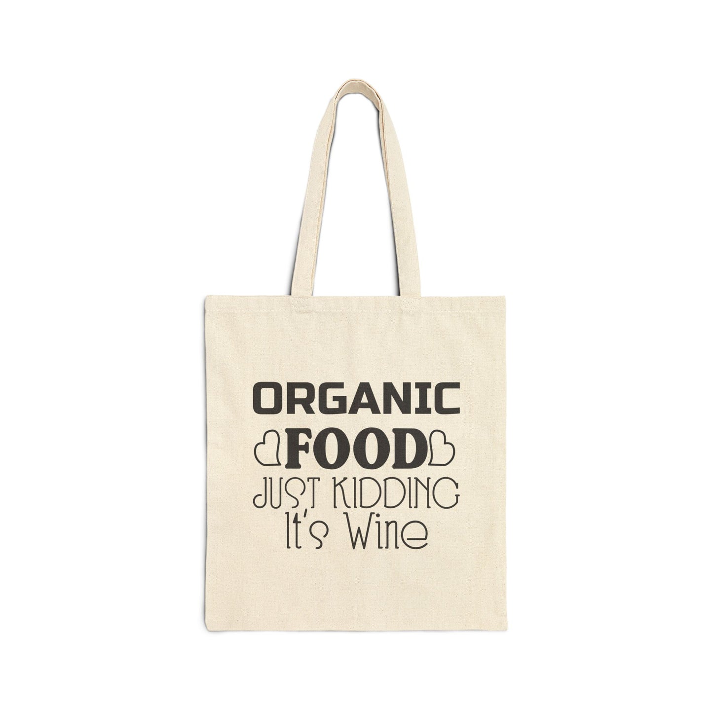 Organic Food and Wine Tote Bag - Perfect for Wine Lovers & Farmers Market