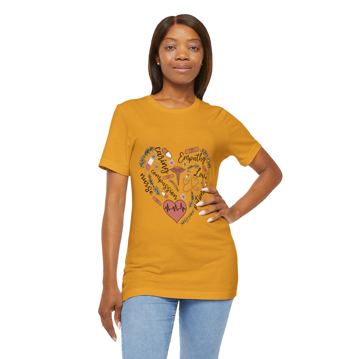 Empathy Heart Unisex Jersey Tee - Love & Caring Design for Compassionate Souls