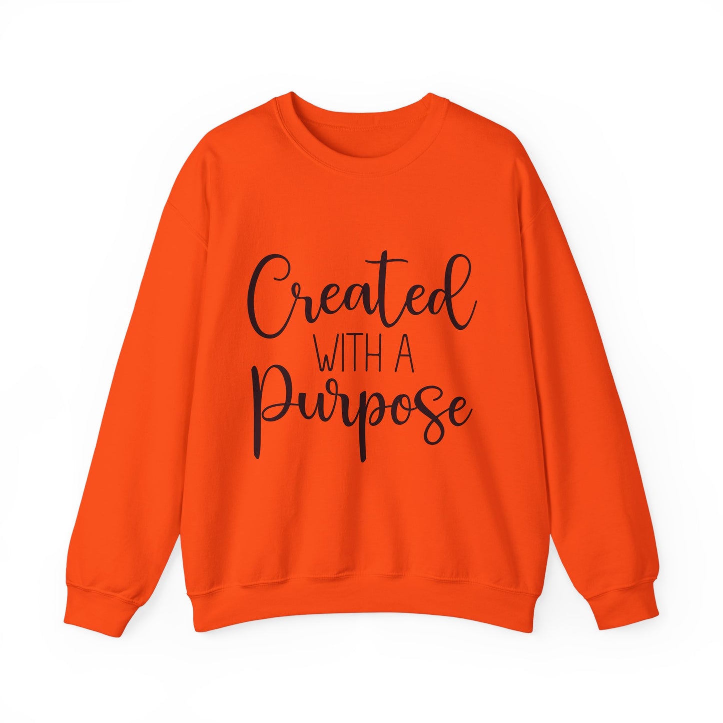 Created with a Purpose Crewneck Sweatshirt - Inspiring Unisex Heavy Blend Style for Everyday Wear