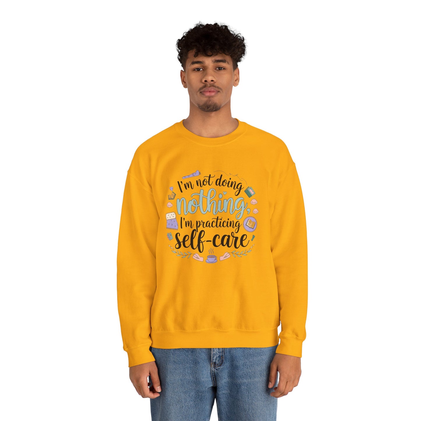 Self-Care Crewneck Sweatshirt – Practice Mindfulness in Comfort