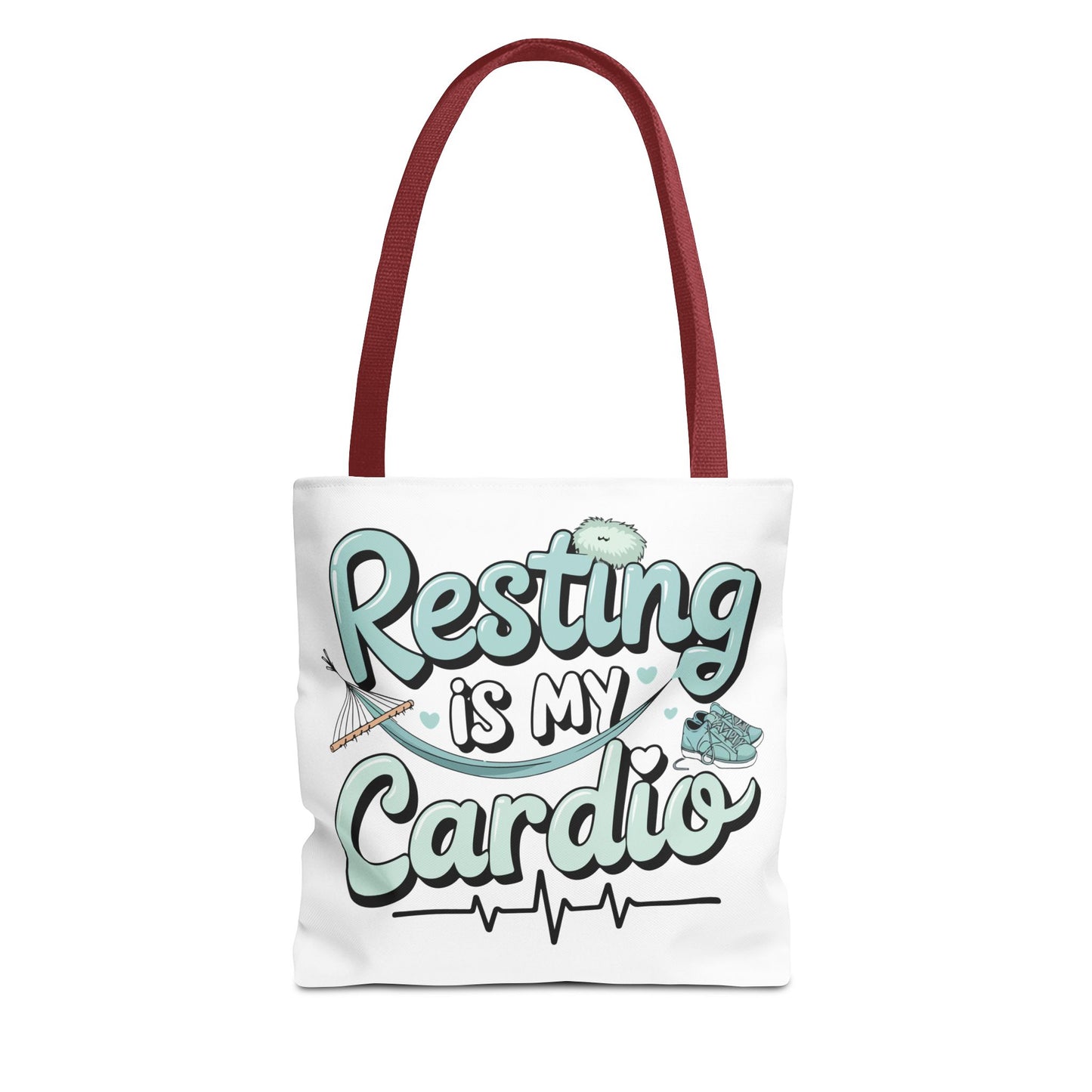 Resting is My Cardio Tote Bag - Fun Workout Motivational Bag for Gym Lovers