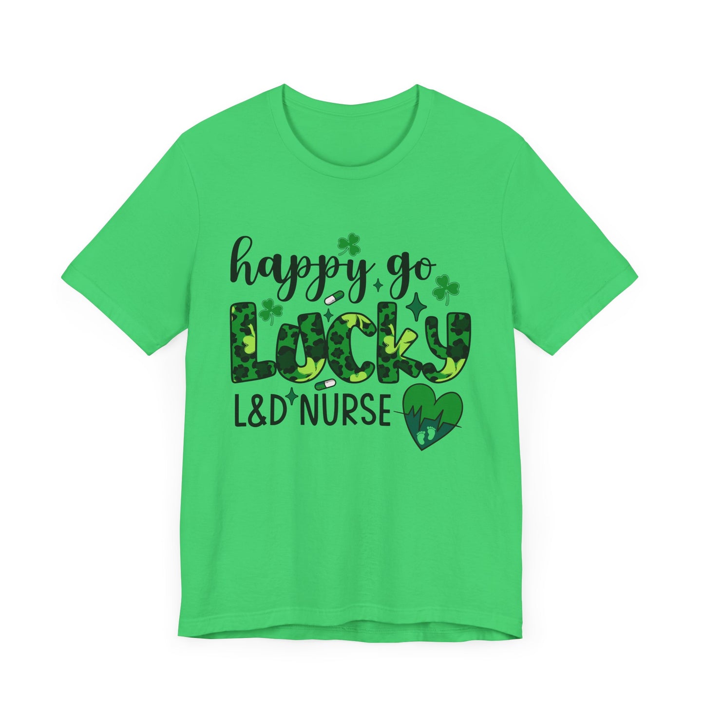 Happy Go Lucky Unisex Nurse Tee - St. Patrick's Day Shirt
