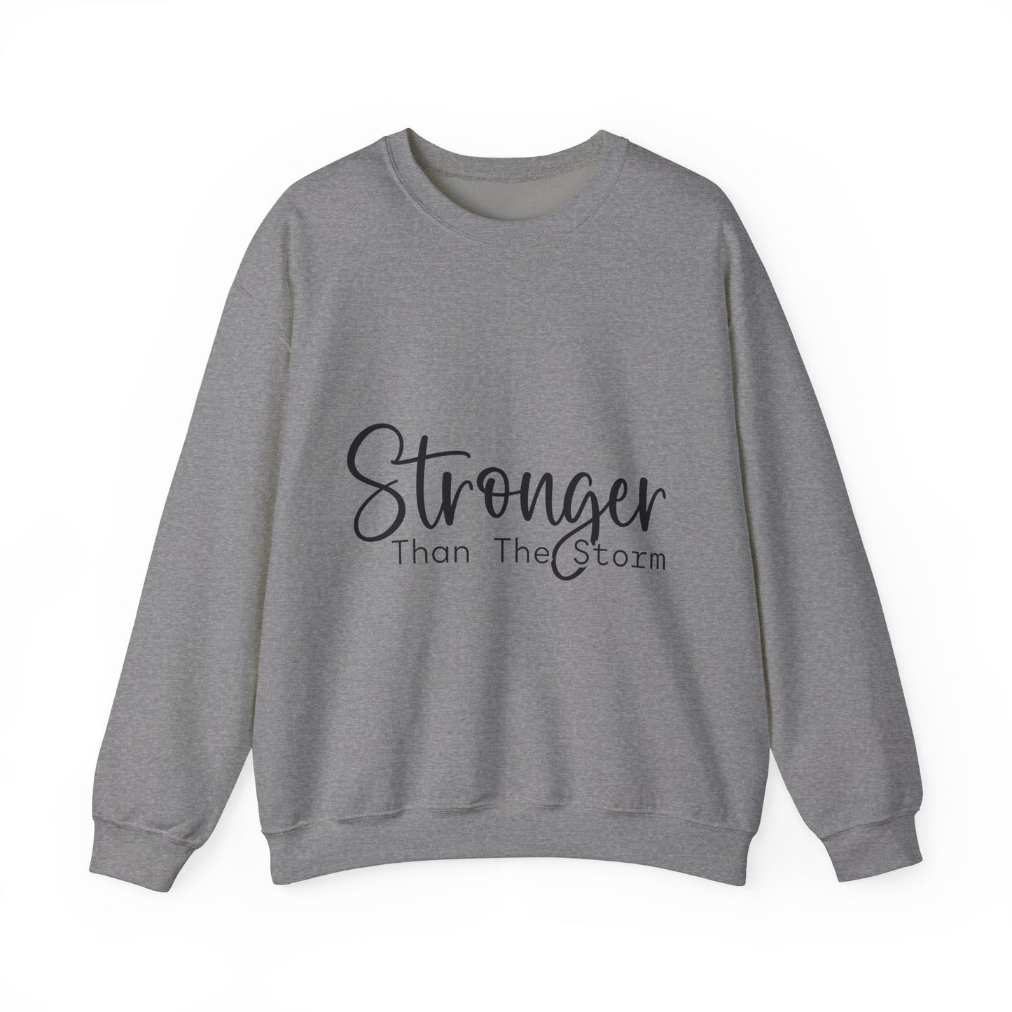 Stronger Than The Storm Unisex Heavy Blend Crewneck Sweatshirt | Cozy Casual Wear