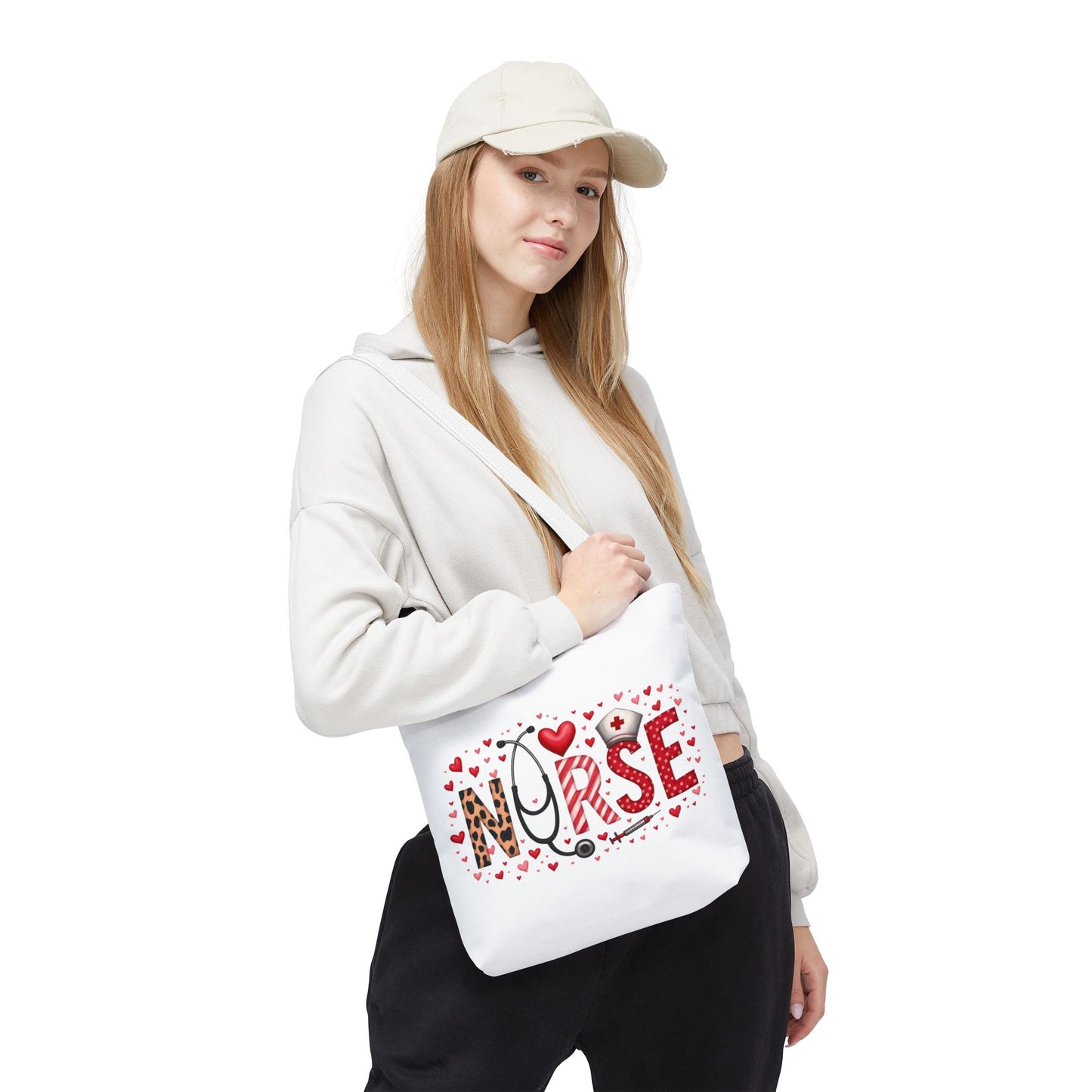 Cute Nurse Tote Bag - Heart Design - Perfect Gift for Nurses