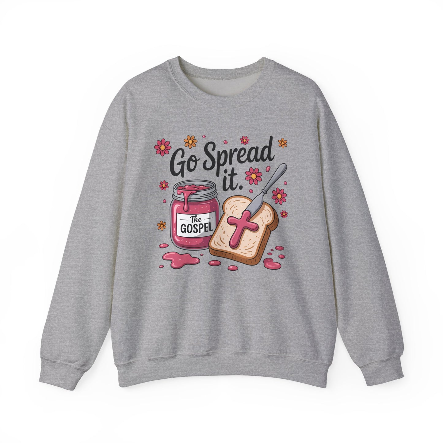 Go Spread It Gospel Sweatshirt – Christian Faith Spread the Gospel Graphic Crewneck