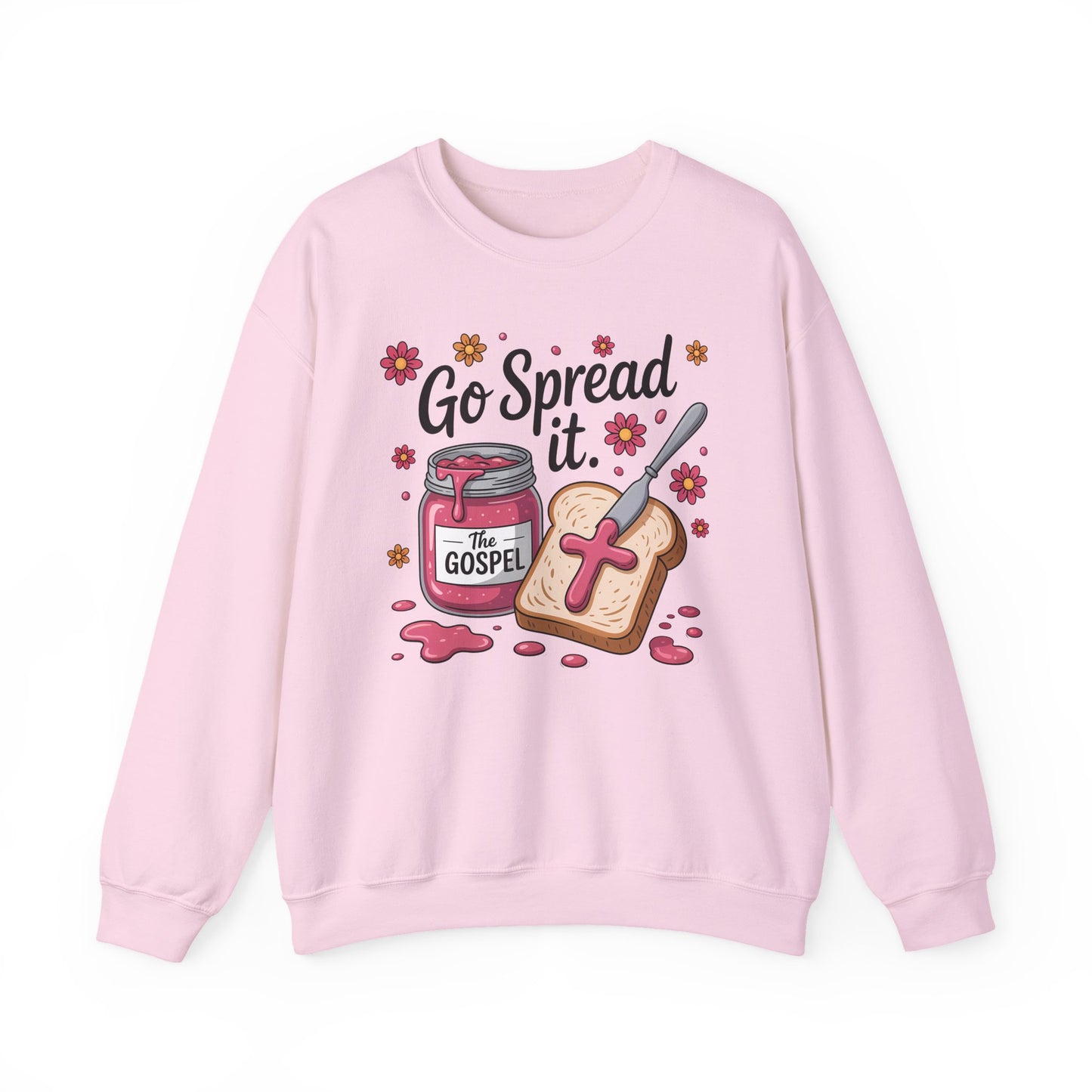 Go Spread It Gospel Sweatshirt – Christian Faith Spread the Gospel Graphic Crewneck