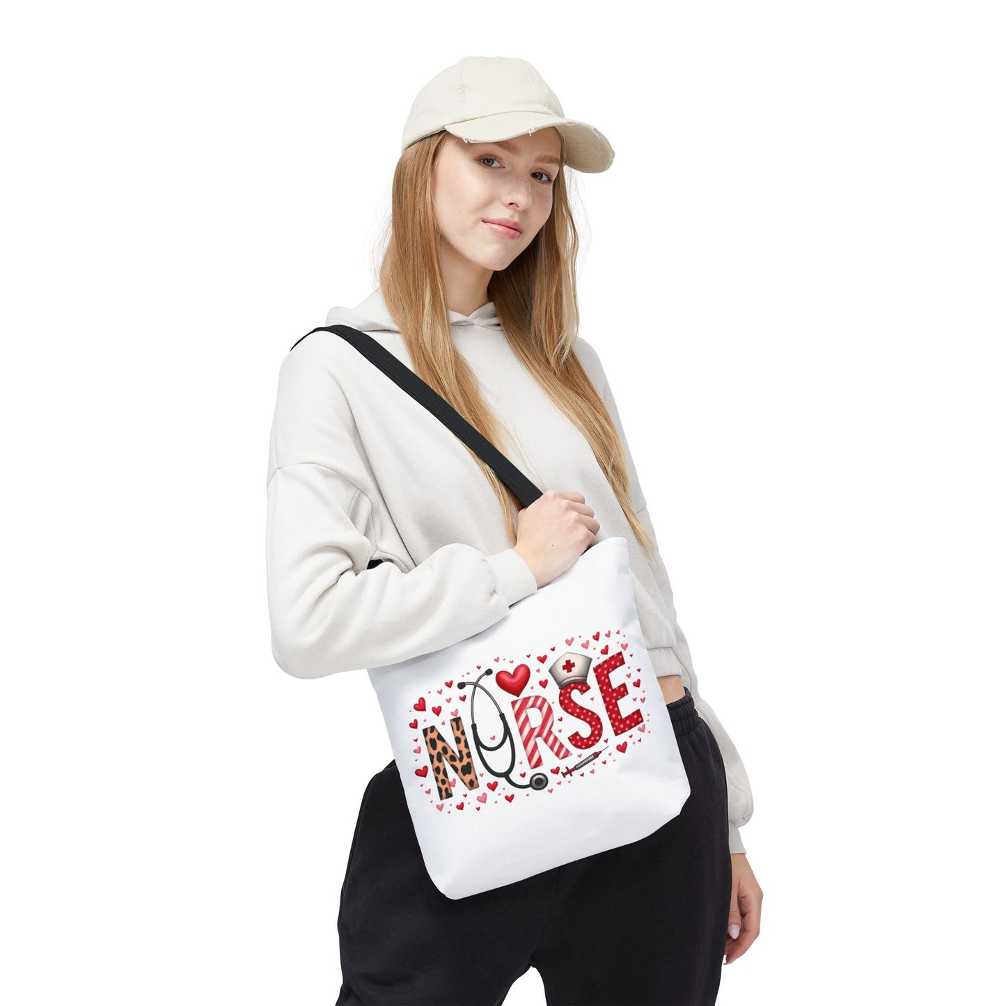 Cute Nurse Tote Bag - Heart Design - Perfect Gift for Nurses