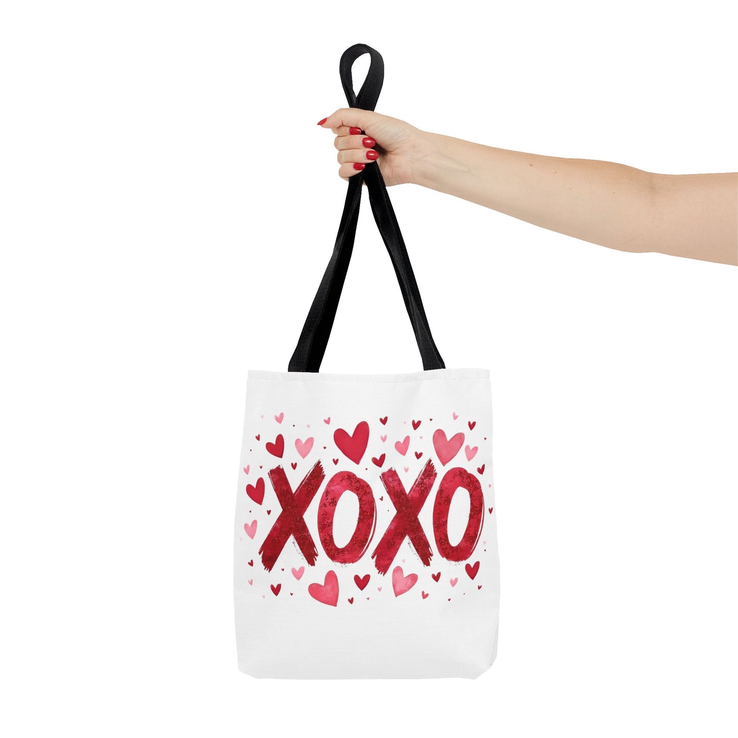 XOXO Hearts Tote Bag - Stylish Reusable Shopping Bag for Valentine's Day and Everyday Use