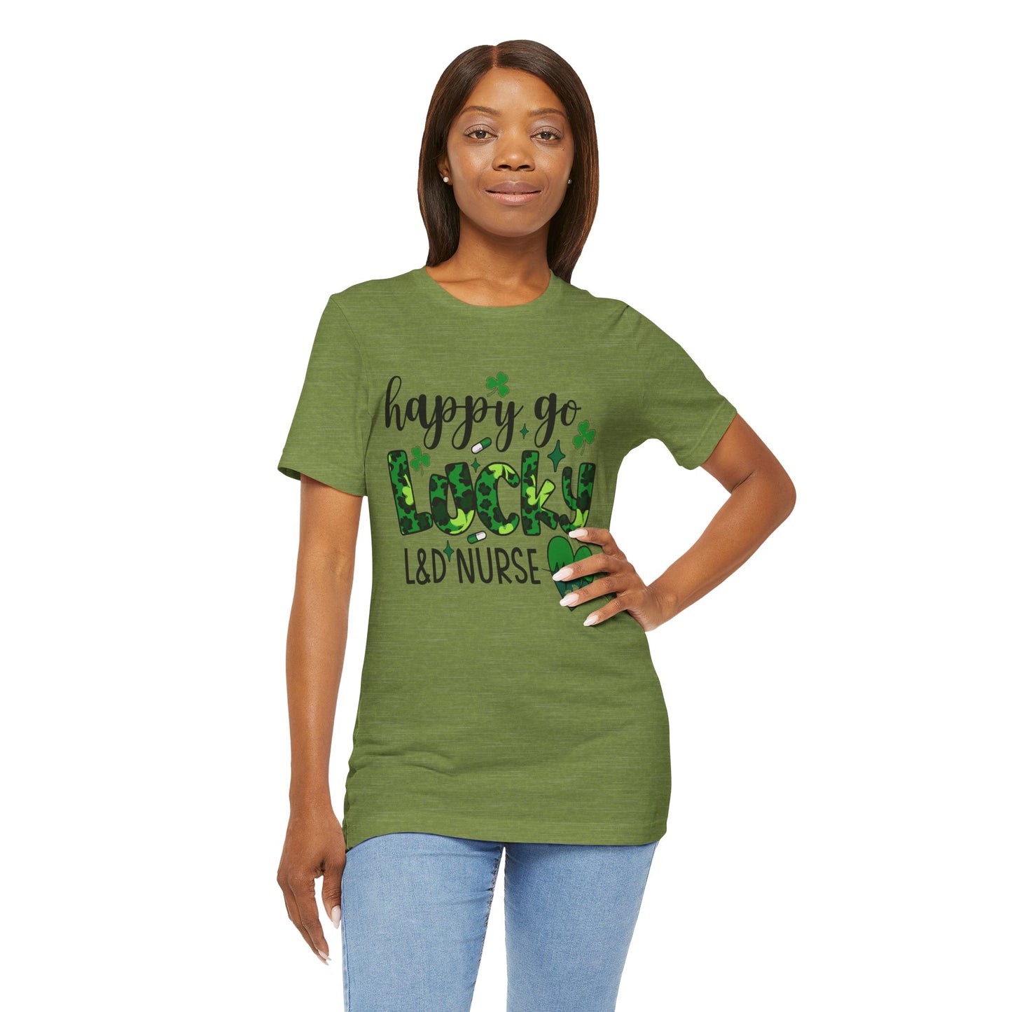 Happy Go Lucky Unisex Nurse Tee - St. Patrick's Day Shirt
