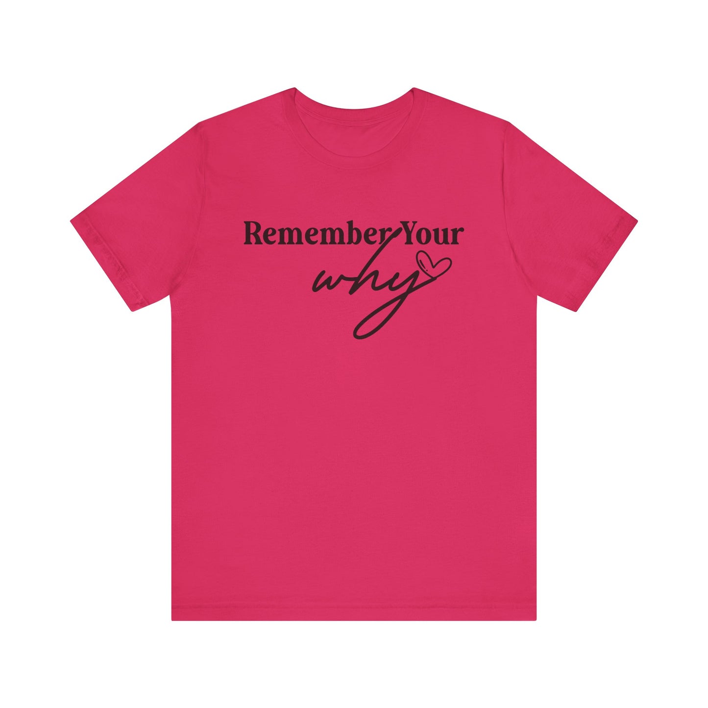 Motivational Unisex Jersey Tee - "Remember Your Why"