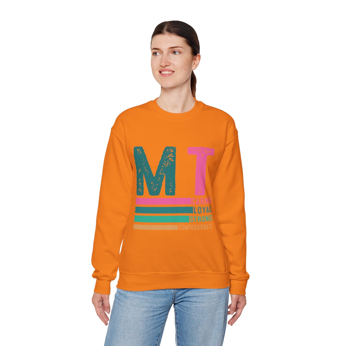 Caring Loyal Strong Unisex Sweatshirt - Compassionate Message Apparel