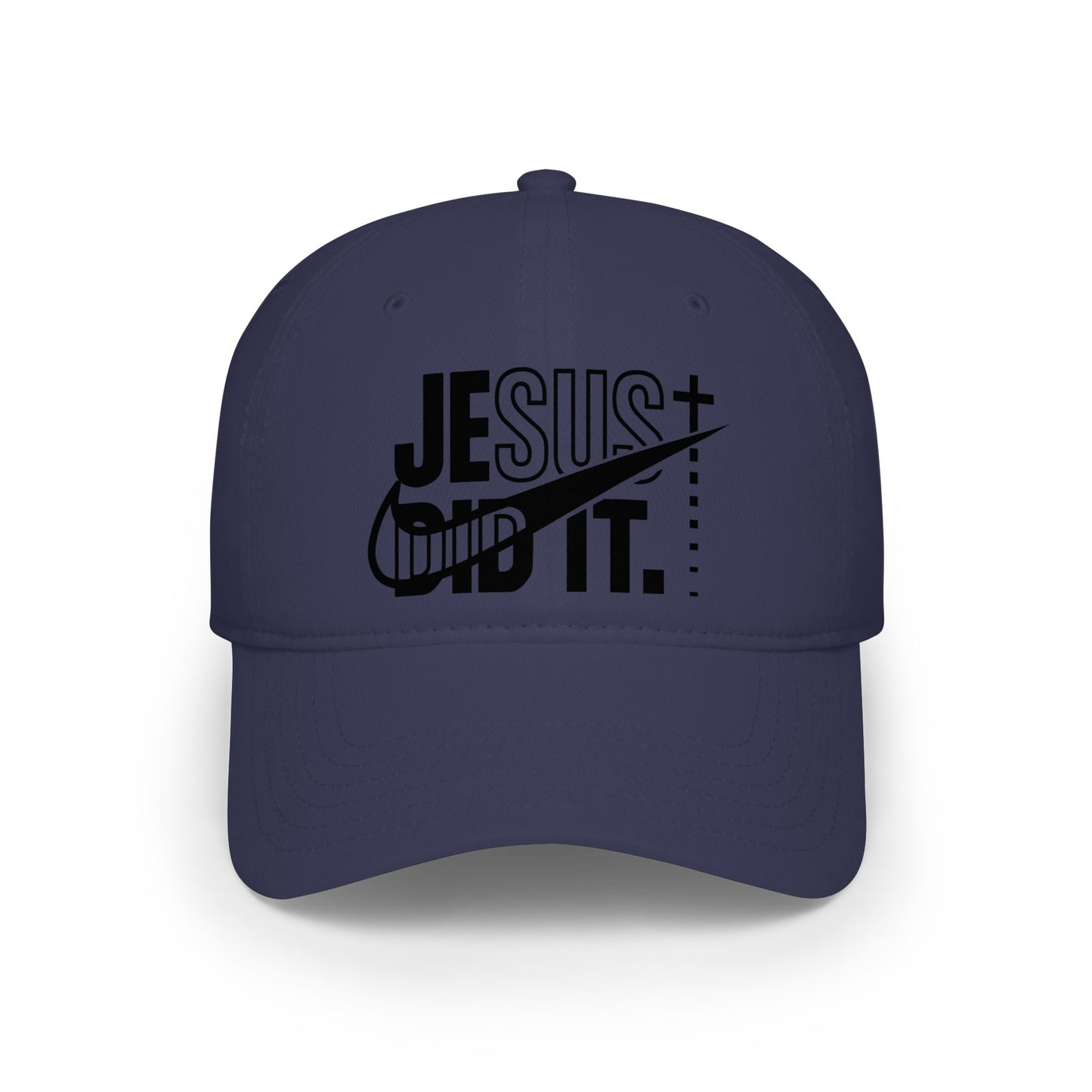 Baseball Cap — "Jesus Did It" Christian Faith Dad Hat.