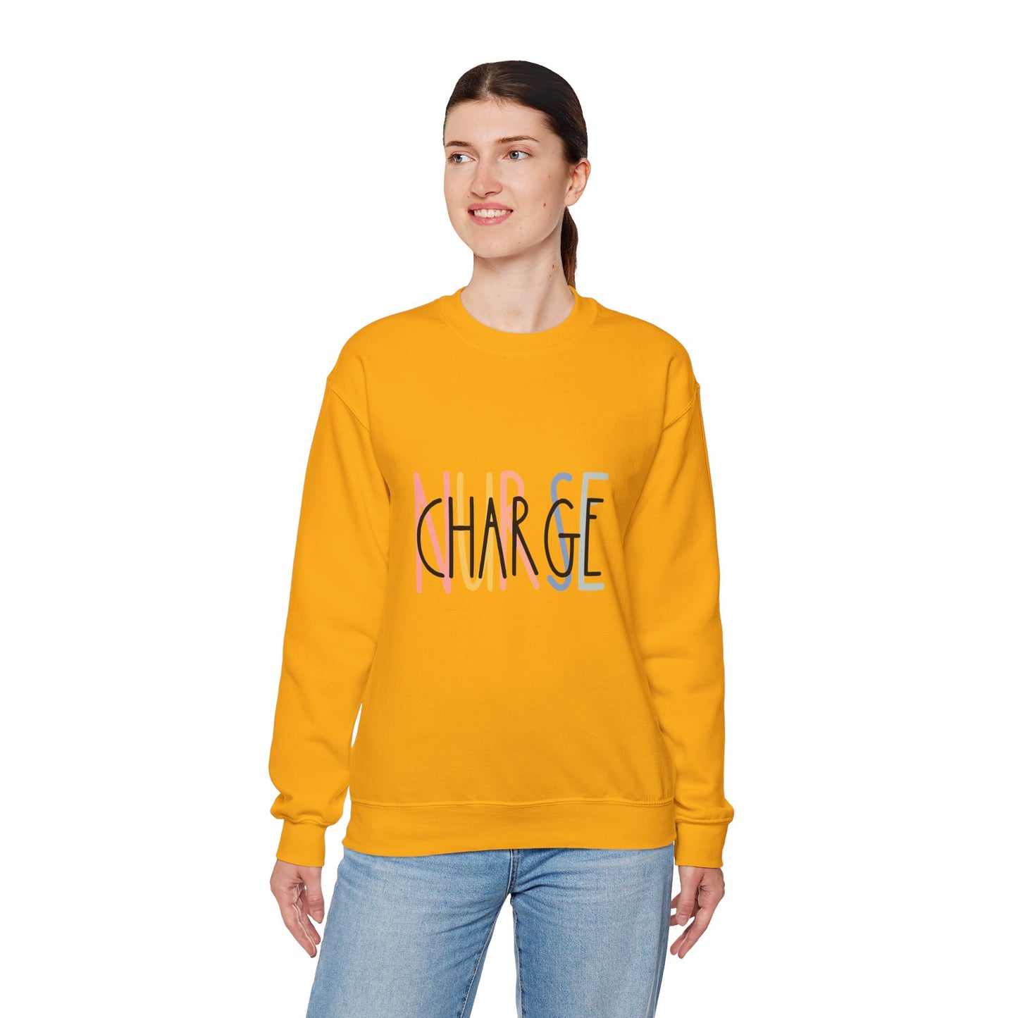 Unisex Heavy Blend™ Crewneck Sweatshirt - 'CHARGE' Motivational Statement Apparel
