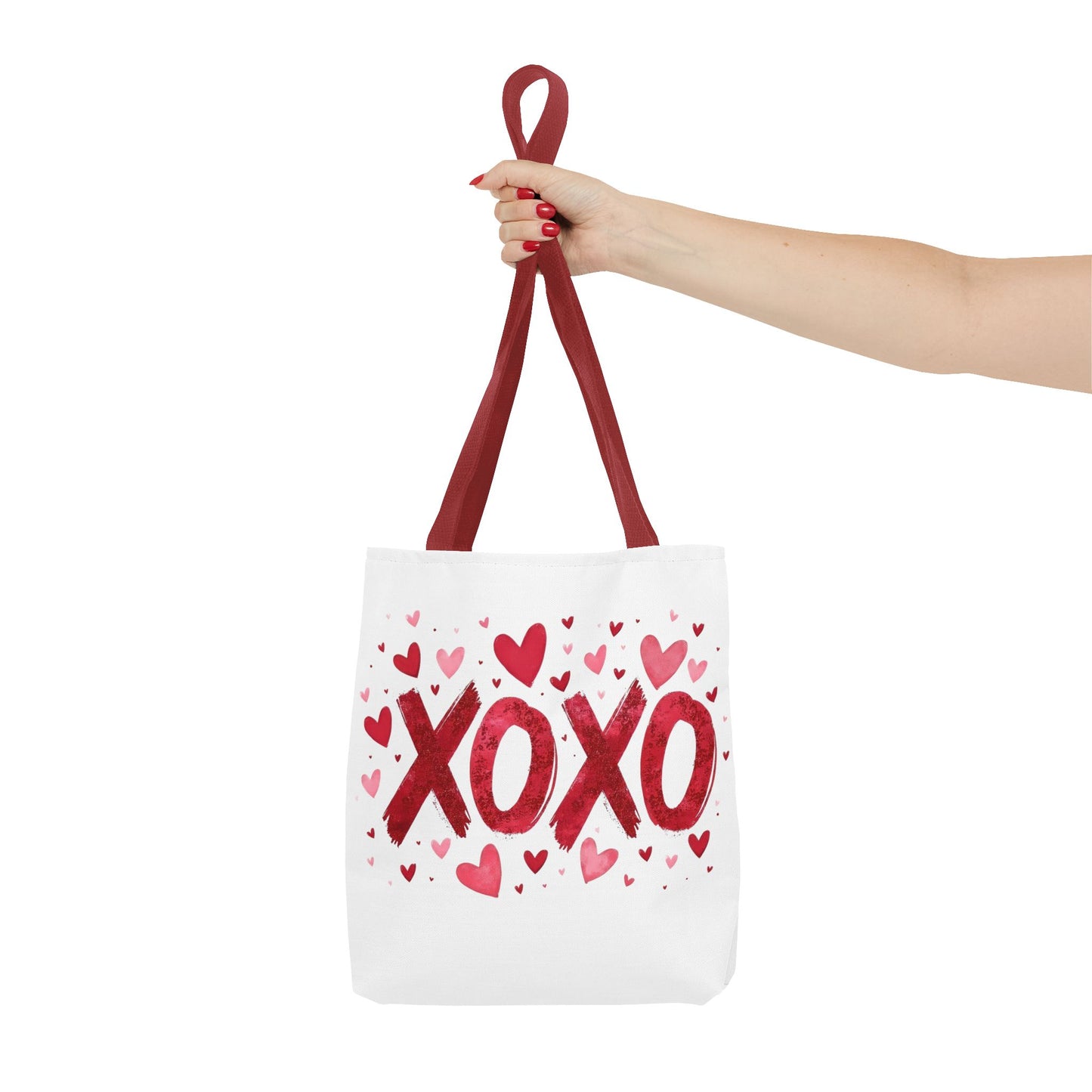 XOXO Hearts Tote Bag - Stylish Reusable Shopping Bag for Valentine's Day and Everyday Use