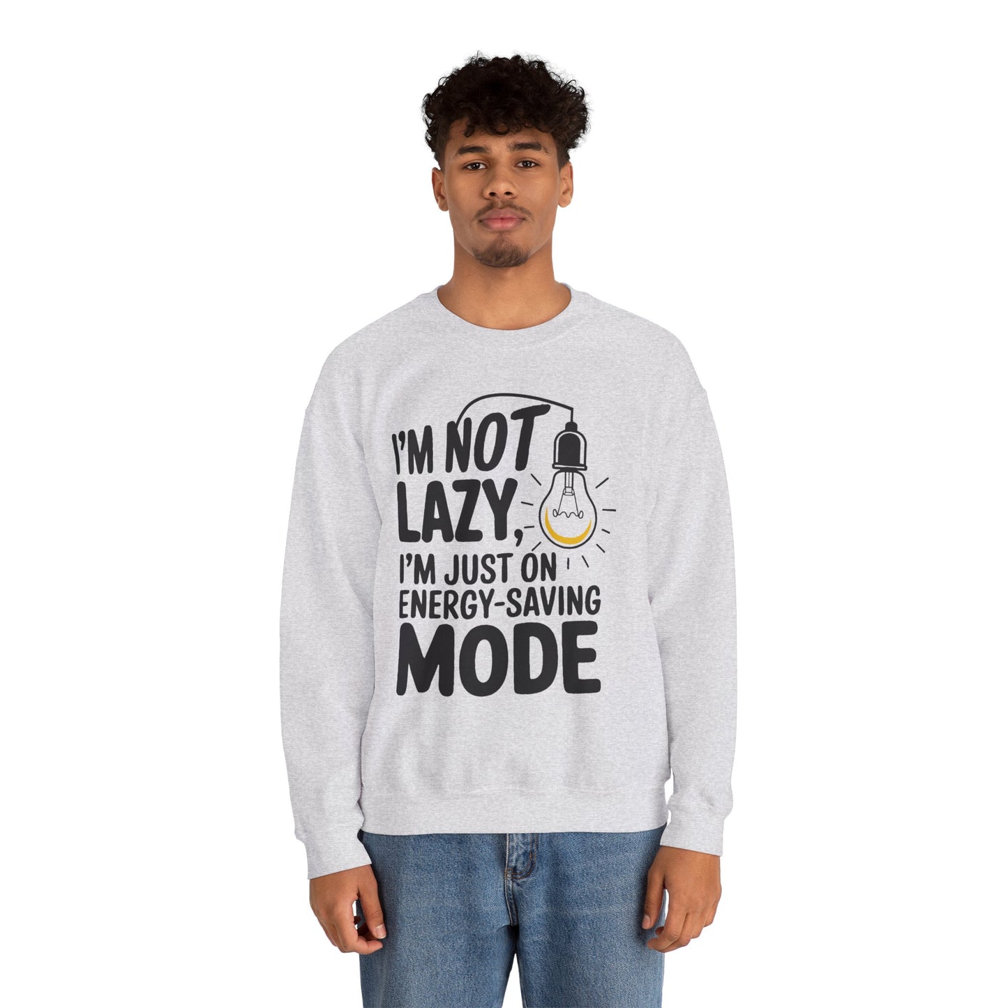 Funny Energy-Saving Mode Sweatshirt | Unisex Heavy Blend Crewneck
