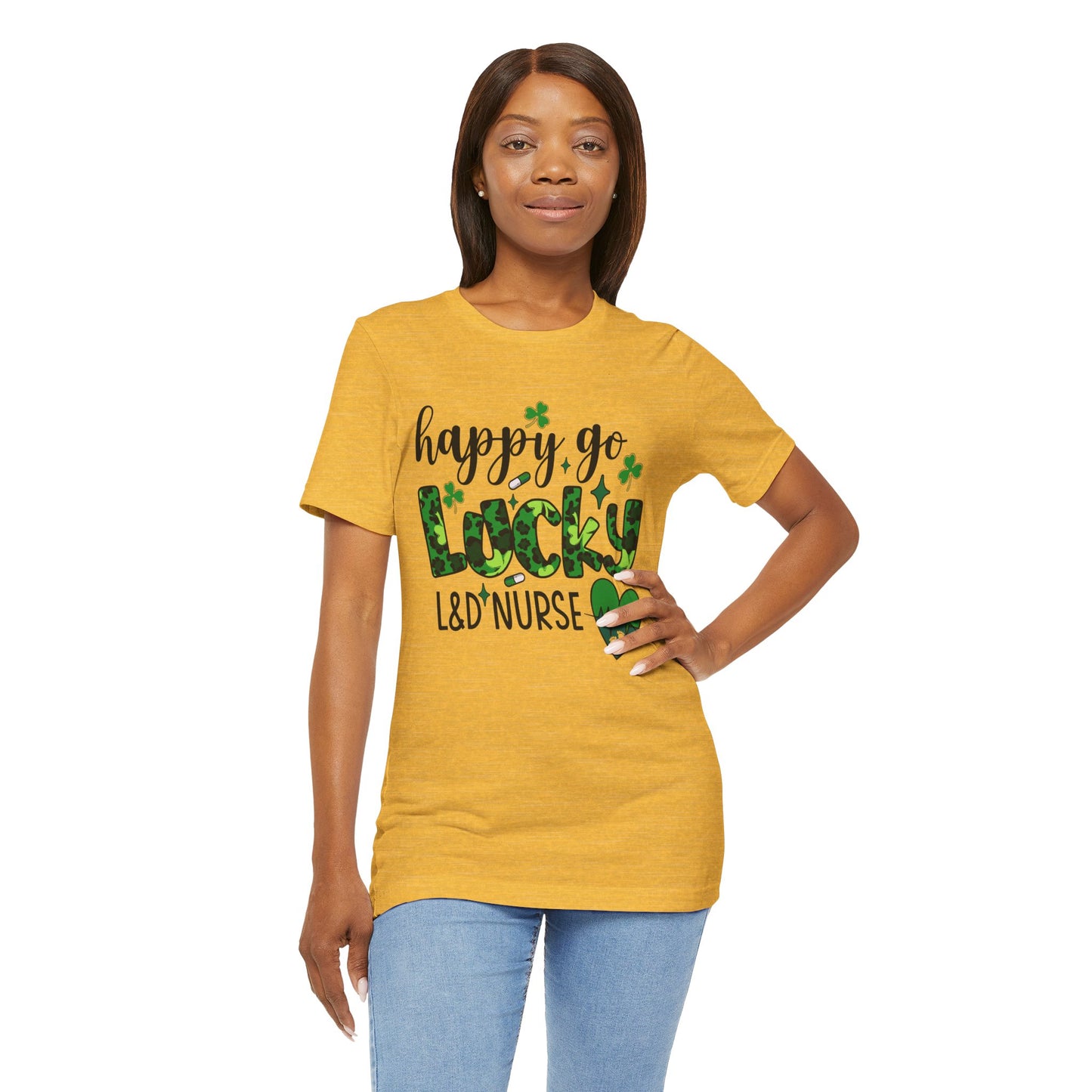 Happy Go Lucky Unisex Nurse Tee - St. Patrick's Day Shirt