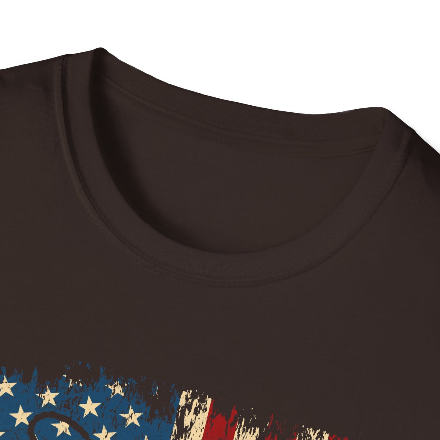 Military Mom T-Shirt – Distressed American Flag & Dog Tag Patriotic Tee