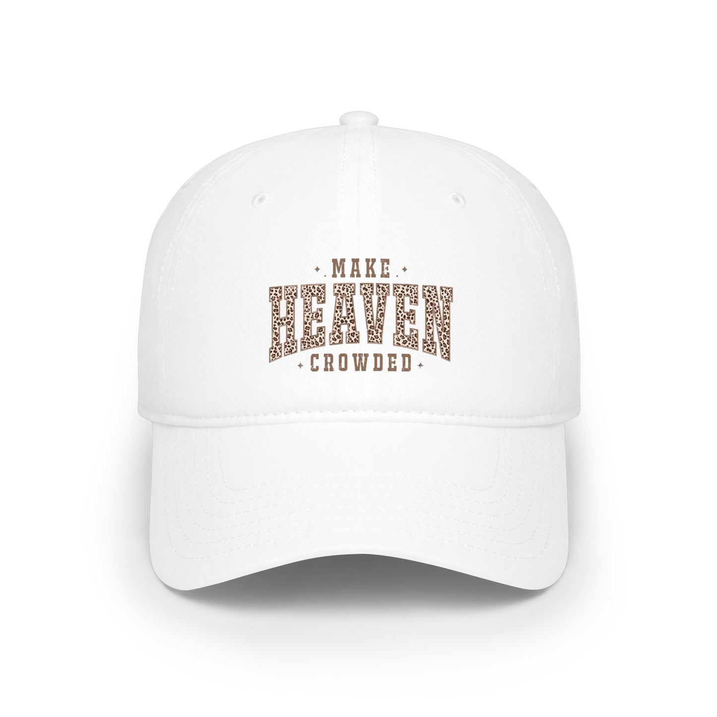 Heaven Crowded Red Baseball Cap — Vintage Floral 'Heaven' Embroidered Hat