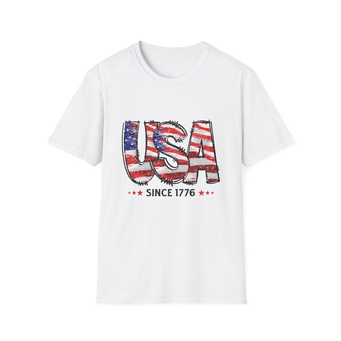 USA Flag Graphic T-Shirt, Vintage USA Tee, Independence Day Shirt, Patriotic Apparel