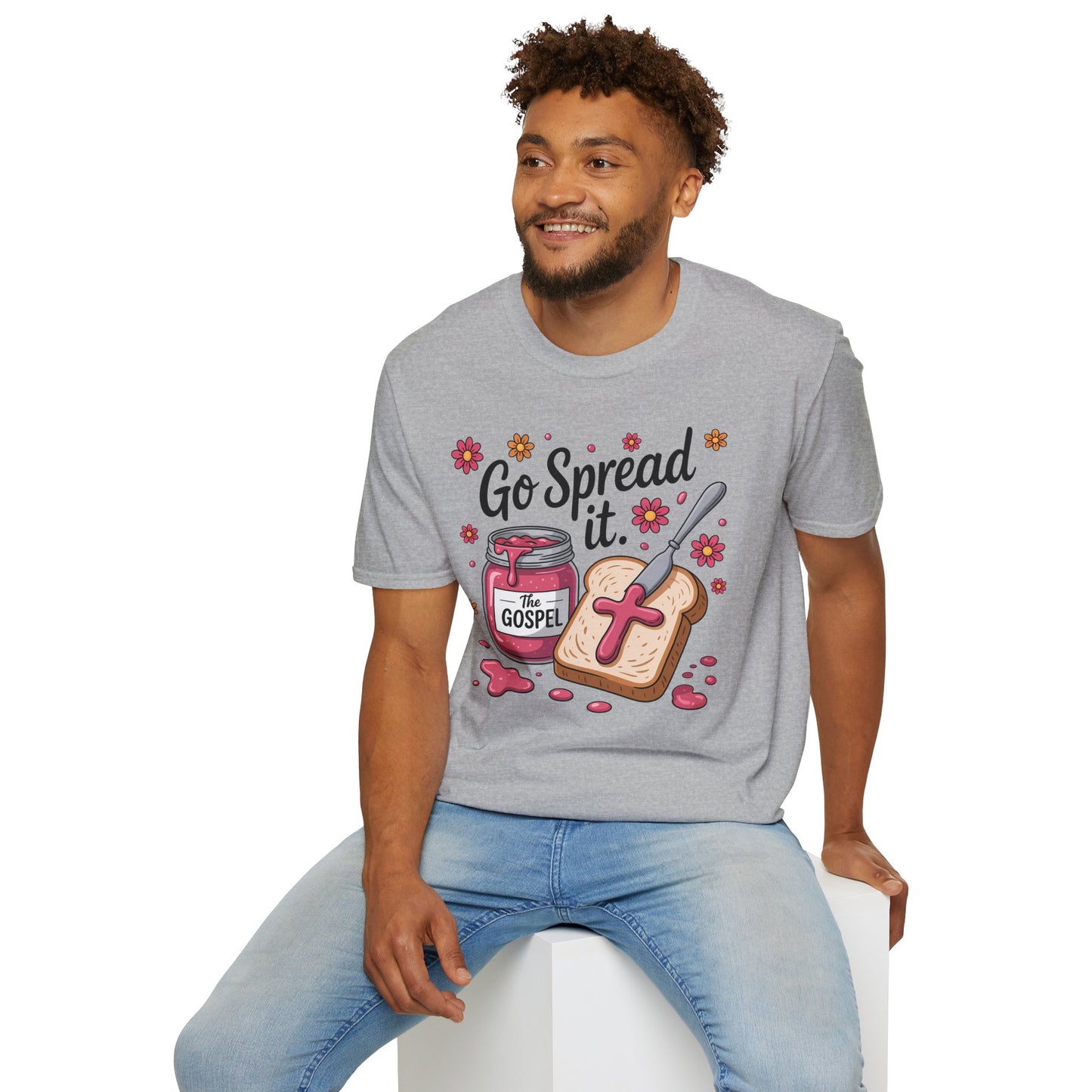 Christian T-Shirt — "Go Spread It" Gospel Jam Toast Tee