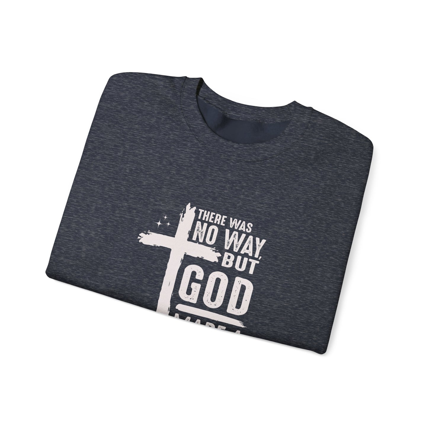 Inspirational Christian Crewneck Sweatshirt - 'God Made a Way'
