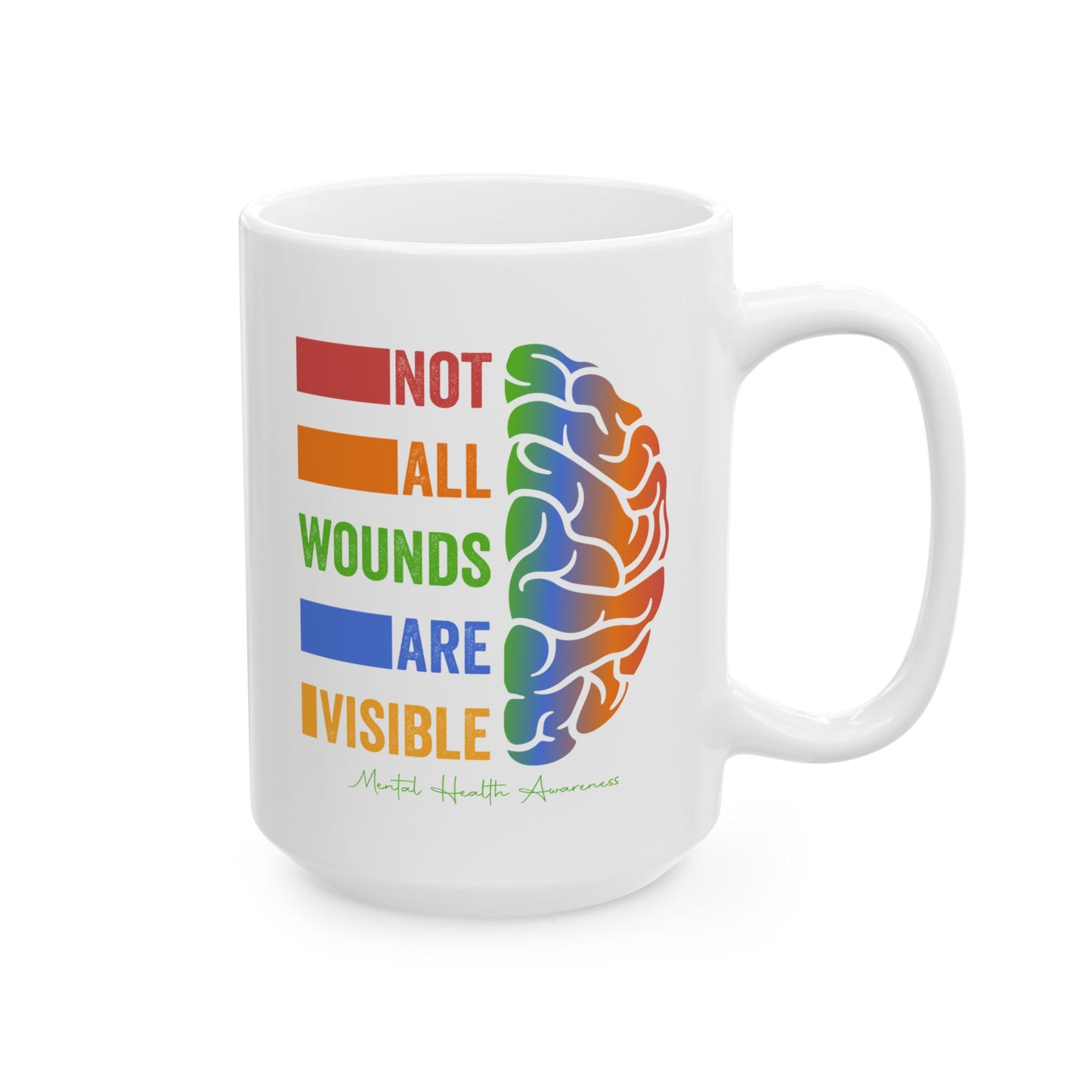 Inspirational Brain Graphic Ceramic Mug - 11oz & 15oz