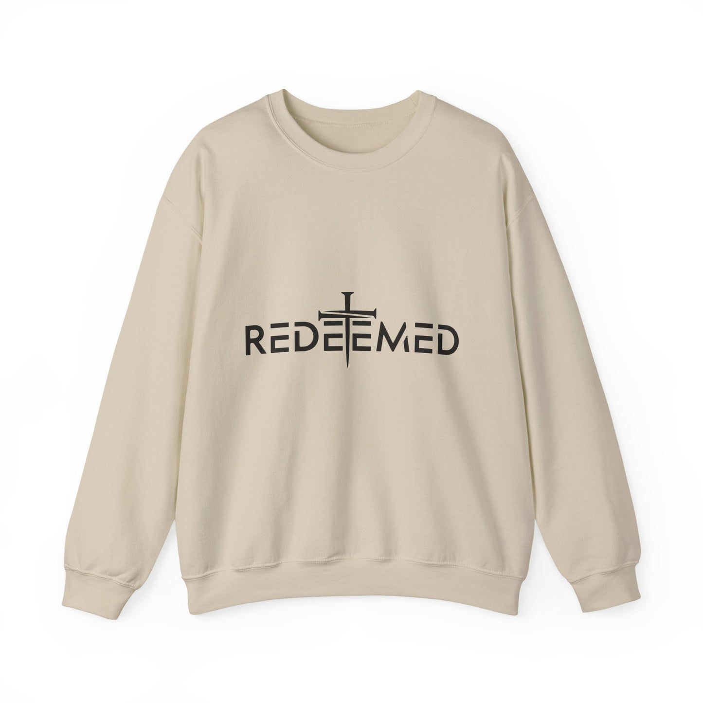 Redeemed Crewneck Sweatshirt — Christian Faith Cross Pullover