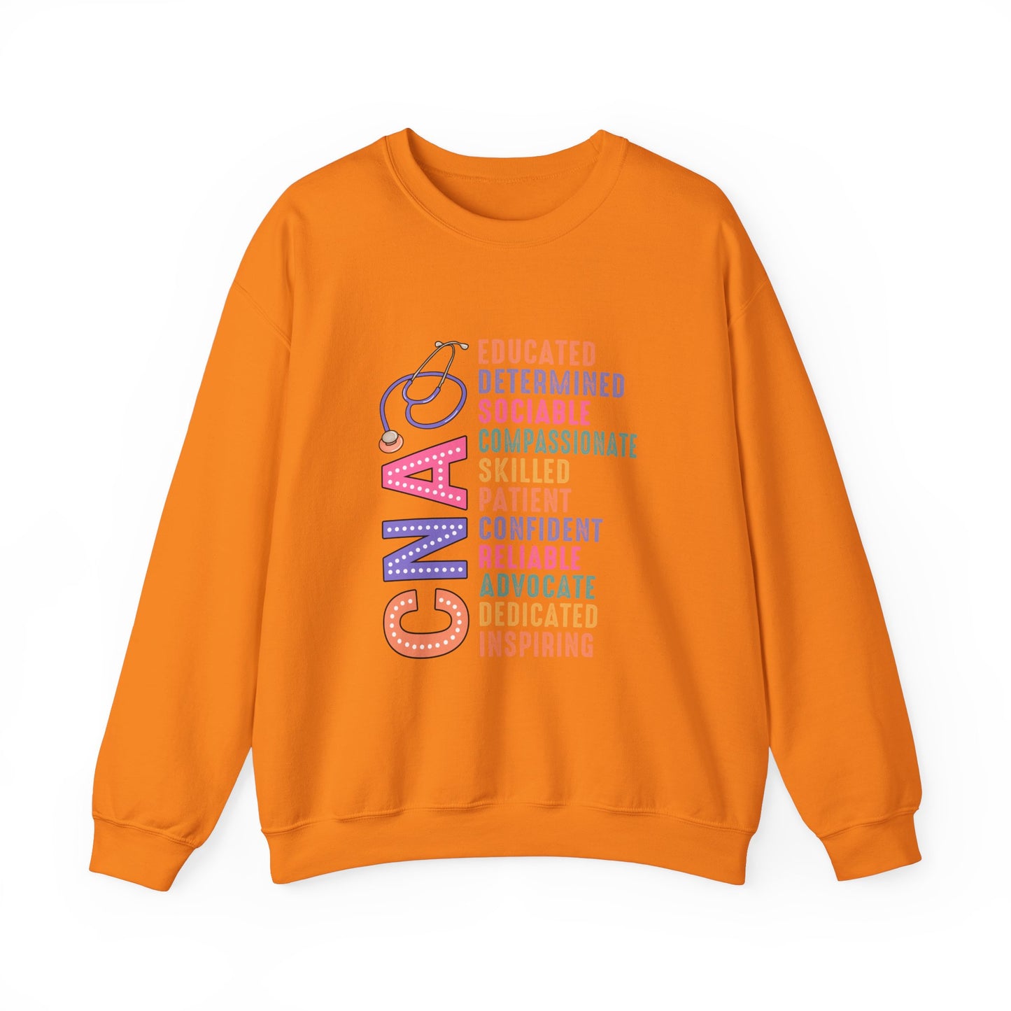CNA Pride Crewneck Sweatshirt - Empowering Words for Caring Professionals