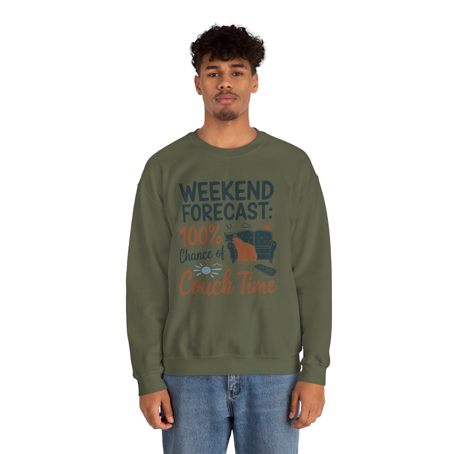 Weekend Forecast Couch Time Unisex Sweatshirt